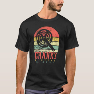 Bicycle Cranky Retro Vintage For Cycling Lovers R T-Shirt