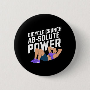 Bicycle Crunch Exercise Bodybuilding Fitness Worko 6 Cm Round Badge
