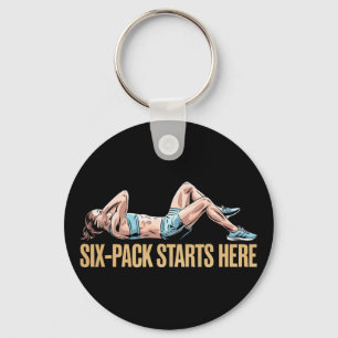 Bicycle Crunch Exercise Bodybuilding Fitness Worko Key Ring