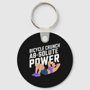Bicycle Crunch Exercise Bodybuilding Fitness Worko Key Ring