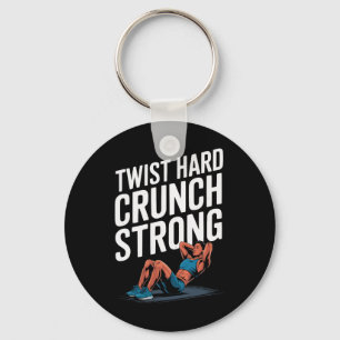 Bicycle Crunch Exercise Bodybuilding Fitness Worko Key Ring
