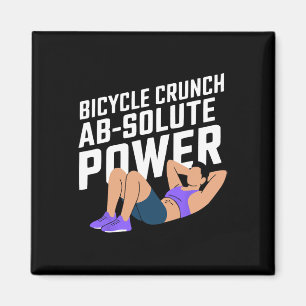 Bicycle Crunch Exercise Bodybuilding Fitness Worko Magnet