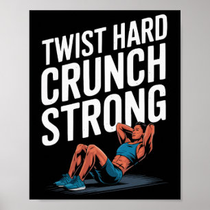 Bicycle Crunch Exercise Bodybuilding Fitness Worko Poster