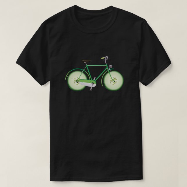 Bicycle Cucumber Wheels Bike Riding Cycling Biker  T-Shirt (Design Front)