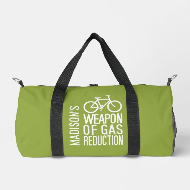 Bicycle custom name & colour duffle bag (Front)