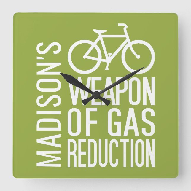 Bicycle custom name & colour wall clock (Front)