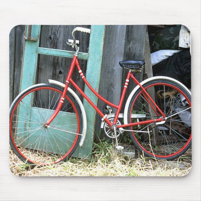 Bicycle Cycle Bicycling Cycling Old Shed Mouse Pad (Front)