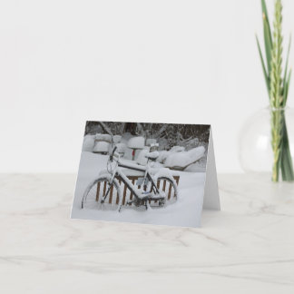Bicycle Cycle Bicycling Cycling Waiting For Spring Card