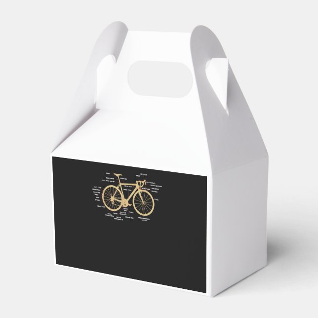 Bicycle Cycling Anatomy Road Bike Parts Biking Favour Box (Front Side)