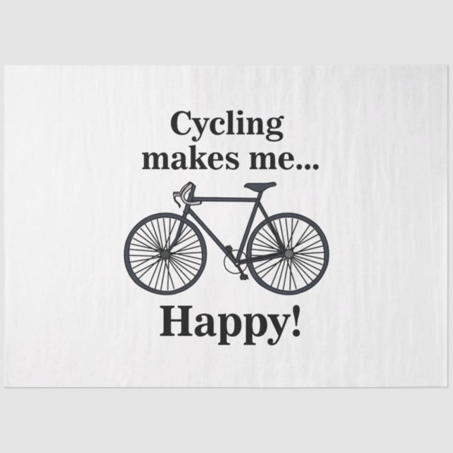 Bicycle Cycling Bicycling Cyclist Birthday Tissue Paper (Front)