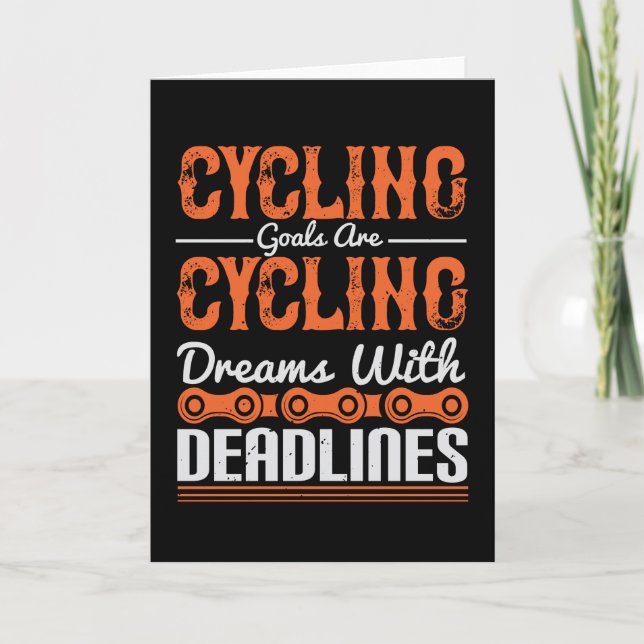 Bicycle -Cycling dreams with deadlines Card (Front)