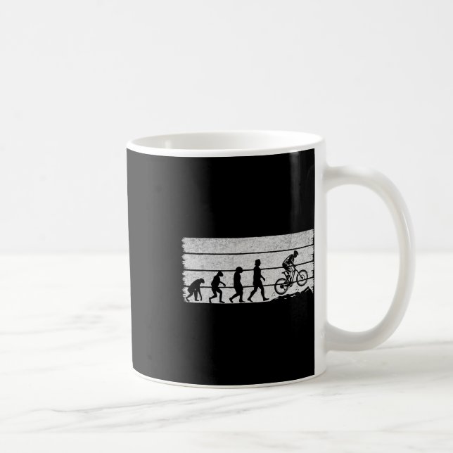 Bicycle Cycling Evolution Mountain Biking Cyclist  Coffee Mug (Right)