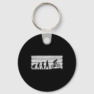 Bicycle Cycling Evolution Mountain Biking Cyclist  Key Ring