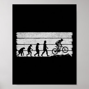 Bicycle Cycling Evolution Mountain Biking Cyclist Poster