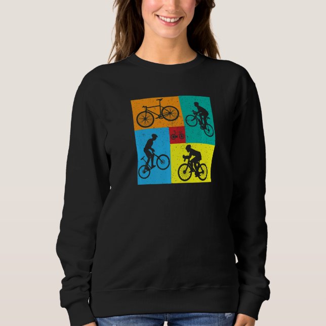 Bicycle Cyling Square Pattern Desinged   Sweatshirt (Front)