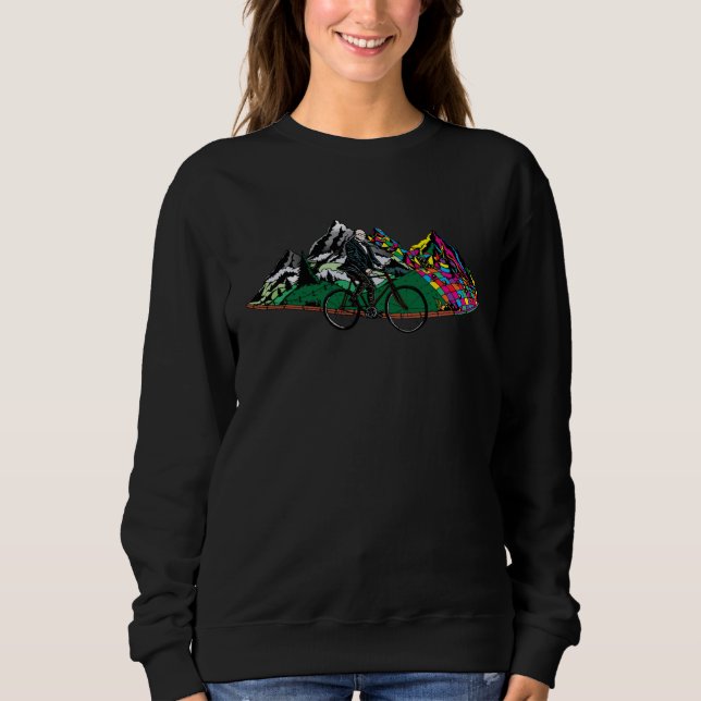 Bicycle Day 1943 Colorful Psychedelic by Trippinin Sweatshirt (Front)