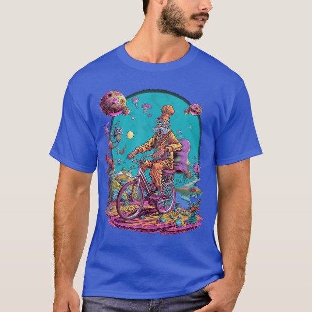 Bicycle Day Hofmannrip Psychedelic Comic Style Hip T-Shirt (Front)