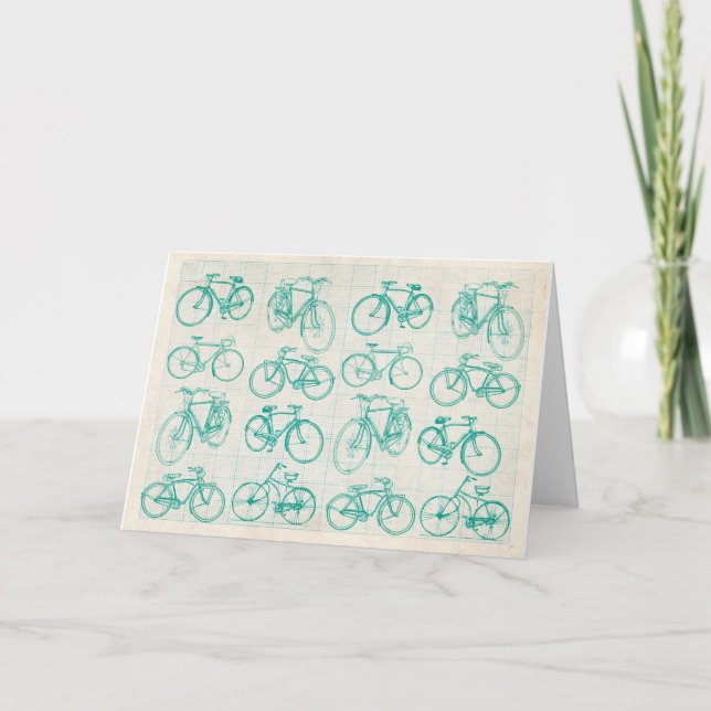 Bicycle design greeting card for any occasion (Front)