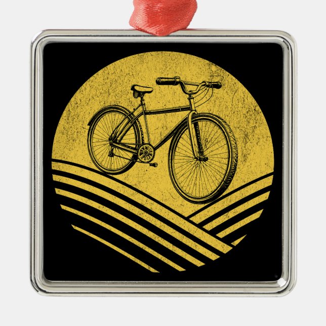 Bicycle design metal ornament (Front)