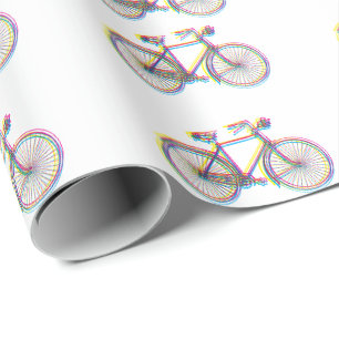 Bicycle design wrapping paper