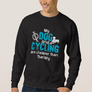 Bicycle Dog With Bike Mtb Cyclist Sweatshirt