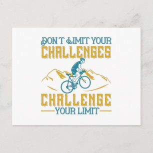 Bicycle - Don't limit your challenges Postcard