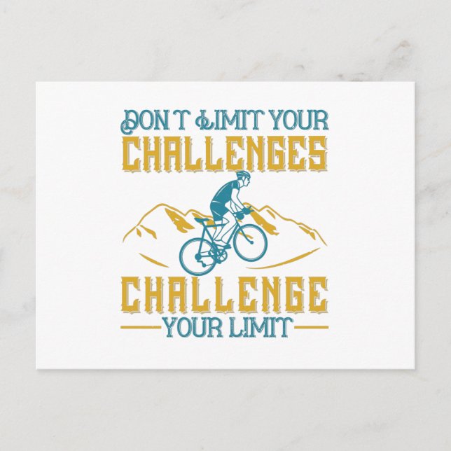 Bicycle - Don't limit your challenges Postcard (Front)