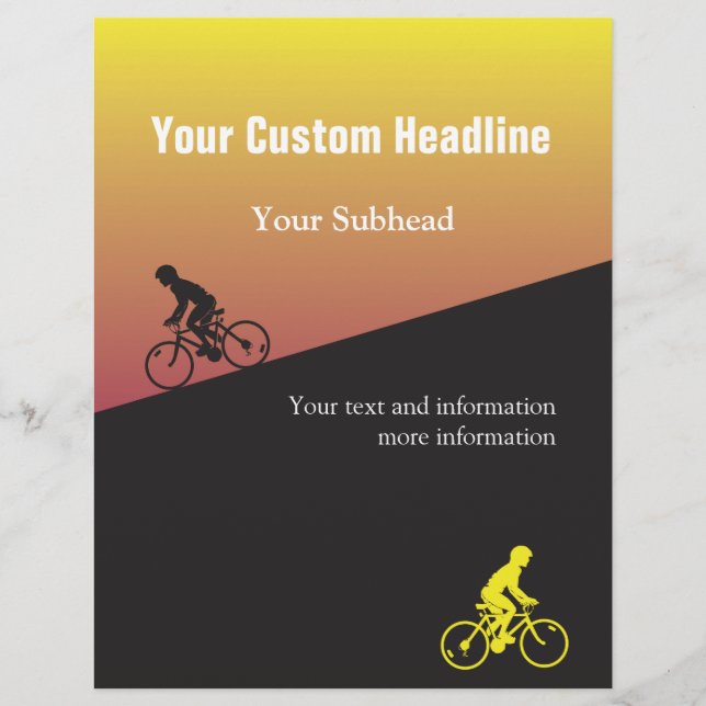Bicycle Event Flyer with Custom Text (Front)