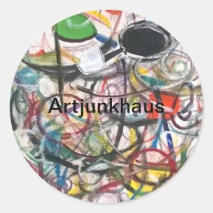 Bicycle Film Class Abstract Hankamer Artjunkhaus  Classic Round Sticker