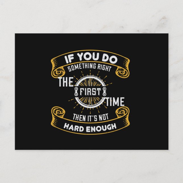 Bicycle - First time is not hard enough Postcard (Front)