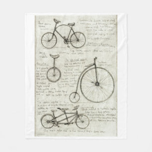 Bicycle Fleece Blanket