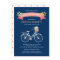 Bicycle Floral Navy Blue Girly Graduation Party