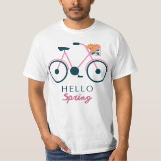 Bicycle Floral Spring Design T-Shirt