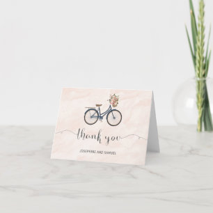 Bicycle Flowers Chalkboard Thank You Card