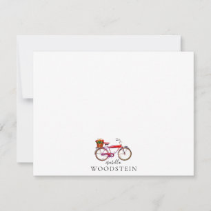 Bicycle Flowers Personalised Card