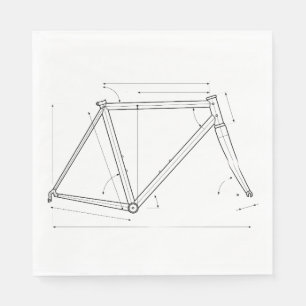 Bicycle Frame Geometry Diagram Napkin