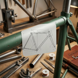 Bicycle Frame Geometry Diagram  Square Sticker