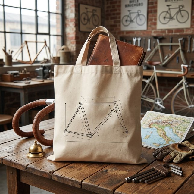 Bicycle Frame Geometry Diagram  Tote Bag (Creator Uploaded)
