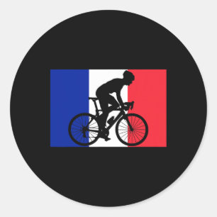 Bicycle French Cycling France Classic Round Sticker