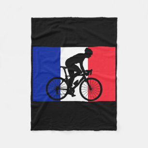 Bicycle French Cycling France  Fleece Blanket