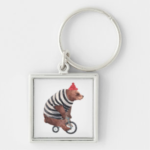 Bicycle Fun Bear Key Ring