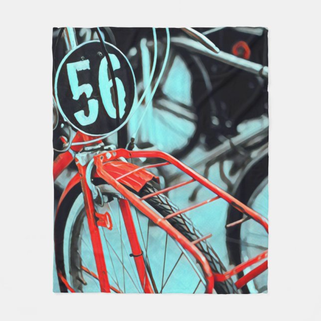 Bicycle gifts for her fleece blanket (Front)