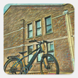 Bicycle gifts for her square sticker