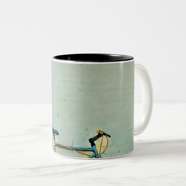 Bicycle gifts for her Two-Tone coffee mug (Front Right)