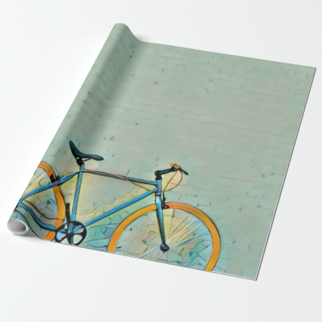 Bicycle gifts for her wrapping paper (Unrolled)