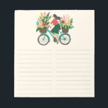 Bicycle Girl Farmers Market Grocery Shopping List Notepad<br><div class="desc">Make your shopping lists in style with this customisable grocery shopping,  meal planning or to-do list notepad. Customise or add text to suit your needs. Keep or delete the lines too. Check my shop for more sizes and styles!</div>
