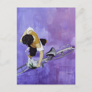 Bicycle girl postcard