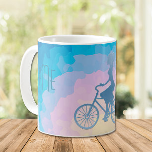 Bicycle Girl Triple Monogram Coffee Mug