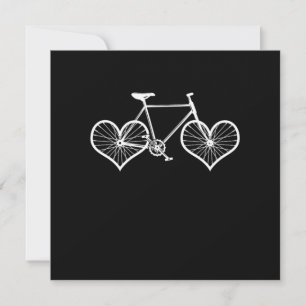 Bicycle Heart Wheel Cycling Bike Race Cyclist Gift Invitation