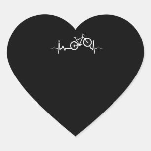 Bicycle Heartbeat Cycling Mountain Bike Heart Sticker